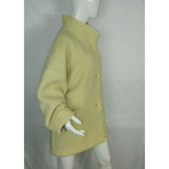 PIRETTA Finland Jacket Ivory Pea Coat Wool Oversize Slouchy Size 40 UK 14 USA 12 - Picture 5 of 9